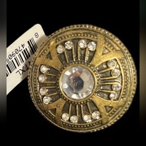 Nwt - Sparkle elastic band faux gold ring